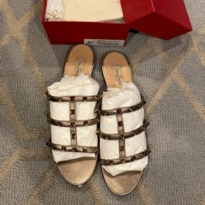 Valentino Rockstud slides bronze size 38